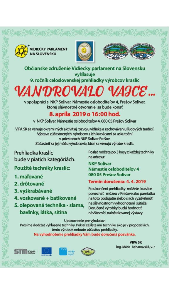 Prehliadka výrobcov kraslíc!