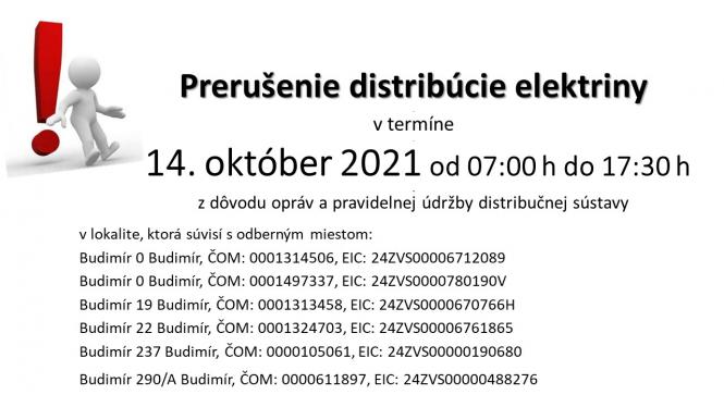 Prerušenie distribúcie elektriny