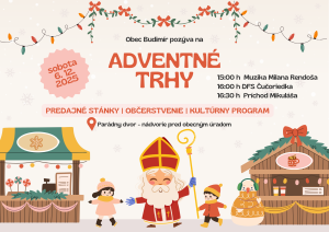 Srdečne Vás pozývame na adventné trhy 6.12.2025 so začiatkom o 15:00 hod na nádvorie pred Kaštieľom Florián. Detské tváre rozžiari príchod Mikuláša. 