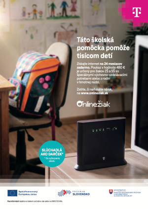 Telekom spolu s projektom Online žiak poskytuje bezplatný internet pre žiakov základných a stredných škôl. Nárok naň majú žiaci so špeciálnymi výchovno-vzdelávacími potrebami a žiaci z rodín v hmotnej núdzi. 